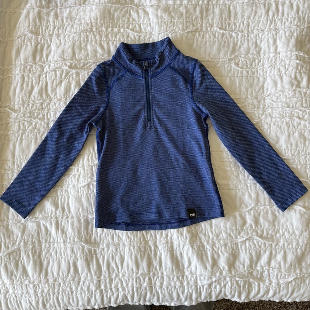 REI Kids Blue Quarter-Zip Pullover